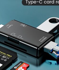 Adaptateur carte sd, lecteur de carte SD OTG multifonction 6 en 1, vue de face