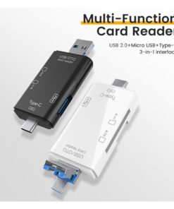 Adaptateur carte sd, lecteur de carte SD OTG multifonction 6 en 1, vue de profil