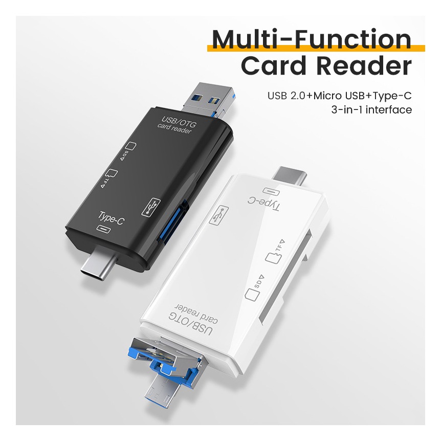 Adaptateur carte sd, lecteur de carte SD OTG multifonction 6 en 1 Adaptateur carte sd, lecteur de carte SD OTG multifonction 6 en 1, vue de profil