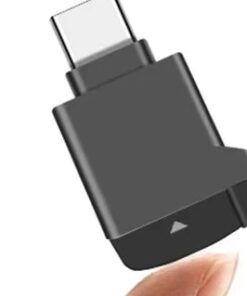Adaptateur carte sd, lecteur de carte TF externe Type-C 2.0 Mini, noir, vue de trois quarts