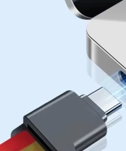 Adaptateur carte sd, lecteur de carte TF externe Type-C 2.0 Mini, noir, vue arriere