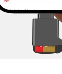 Adaptateur carte sd, lecteur de carte TF externe Type-C 2.0 Mini, noir, vue de profil