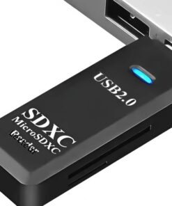 Adaptateur carte sd, lecteur de carte USB 3.0 et 2.0 pour Micro TF et SD, vue de trois quarts