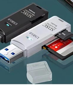 Adaptateur carte sd, lecteur de carte USB 3.0 et 2.0 pour Micro TF et SD, vue de face