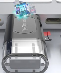 Adaptateur carte sd, lecteur de cartes USB-A vers Type-C 4-en-1, detail