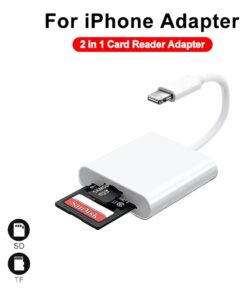 Adaptateur carte SD Lightning pour iPhone, SD et micro SD, vue principale