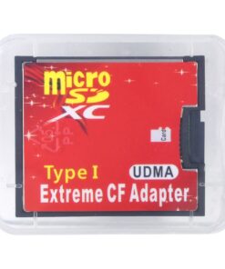 Adaptateur carte SD micro vers Compact Flash type I, vue de trois quarts