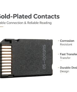 Adaptateur carte SD micro vers Memory Stick Pro Duo, vue de profil