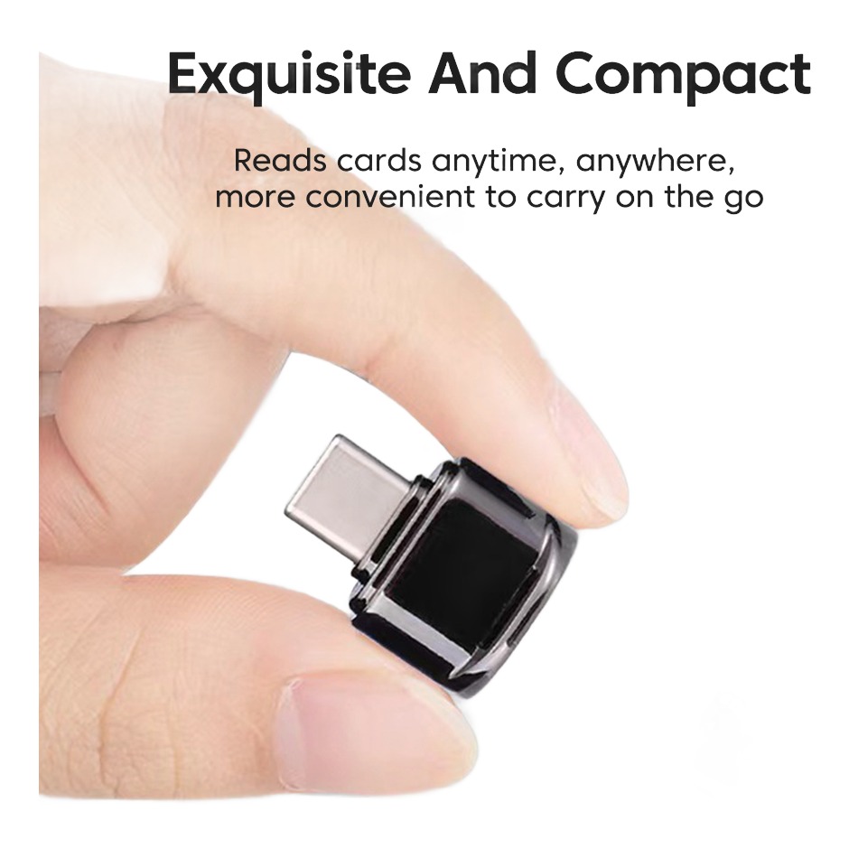 Adaptateur carte SD mini OTG micro SD, USB 3.1, noir ou argent Adaptateur carte SD mini OTG micro SD, USB 3.1, noir ou argent, vue principale