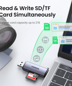 Adaptateur carte SD multiformat, cinq versions, vue arriere