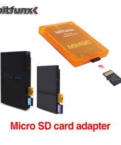 Adaptateur carte SD pour console PlayStation 2, huit couleurs, vue de face