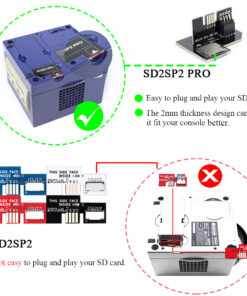 Adaptateur carte SD pour console, version à support, vue de face
