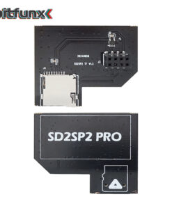 Adaptateur carte SD pour console, version à support, vue de profil