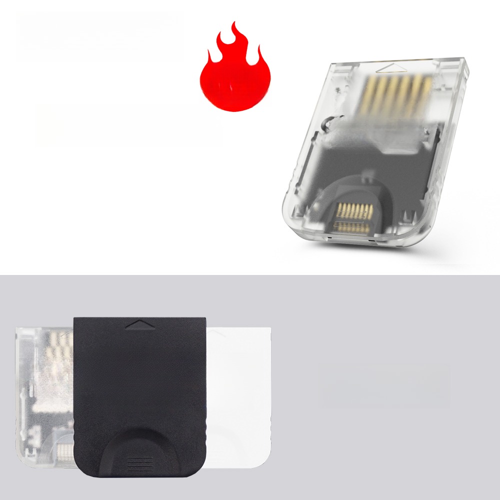 Adaptateur carte SD pour GameCube et Wii en microSD Adaptateur carte SD pour GameCube et Wii en microSD, vue de profil