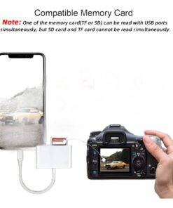 Adaptateur carte SD six en un avec port de charge, vue de face