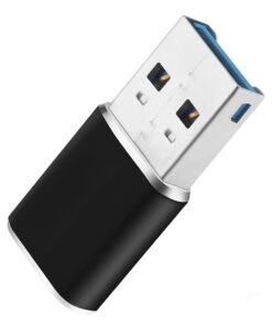 Adaptateur carte SD USB 3.0 en aluminium pour SD et micro SD, vue de trois quarts