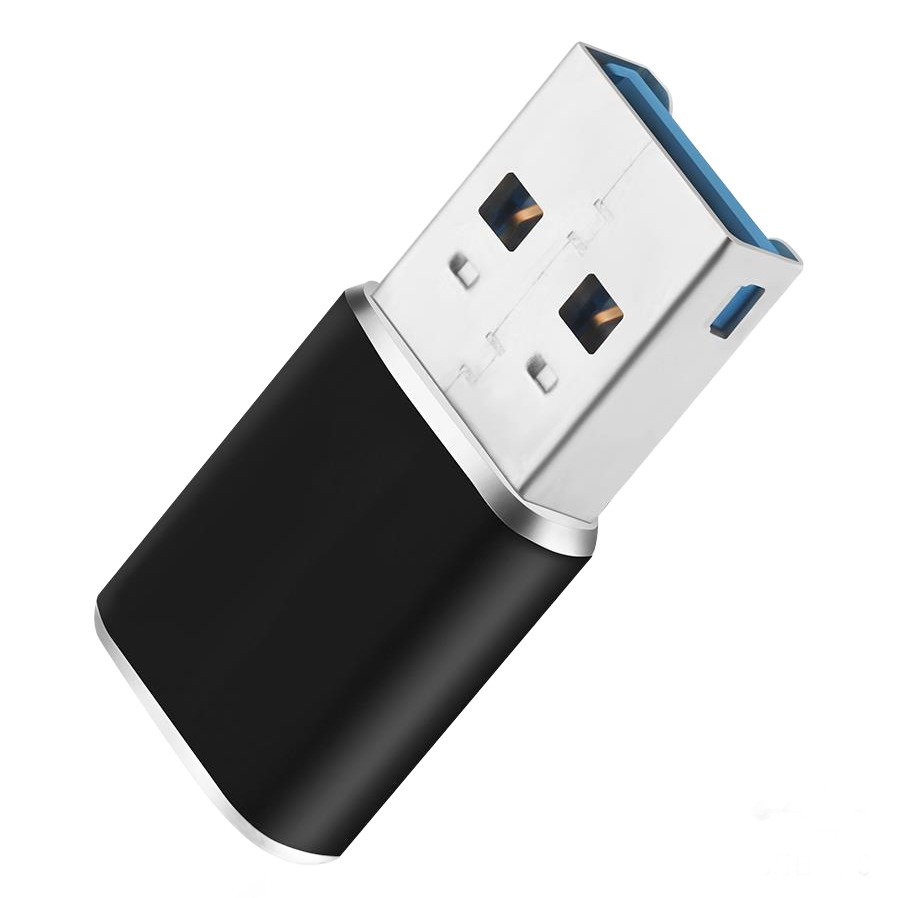Adaptateur carte SD USB 3.0 en aluminium pour SD et micro SD Adaptateur carte SD USB 3.0 en aluminium pour SD et micro SD, vue de trois quarts