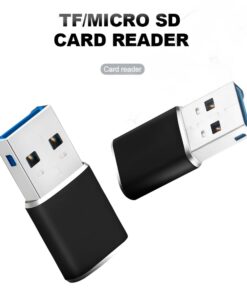 Adaptateur carte SD USB 3.0 en aluminium pour SD et micro SD, vue de face