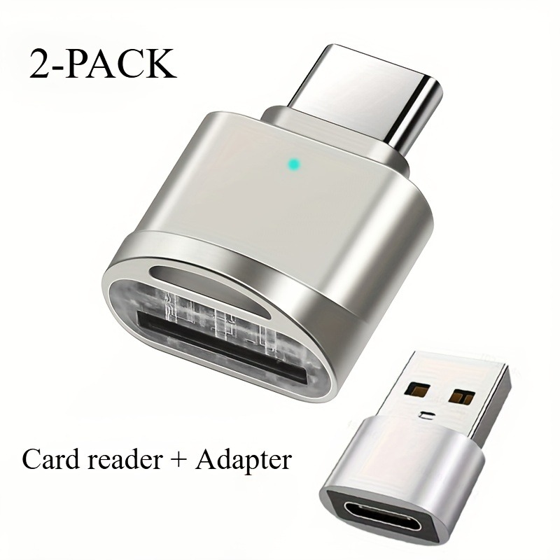 Adaptateur carte SD USB-C et USB-A, lot de deux Adaptateur carte SD USB-C et USB-A, lot de deux, vue principale