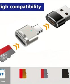 Adaptateur carte SD USB-C et USB-A, lot de deux, vue de face