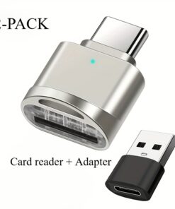 Adaptateur carte SD USB-C et USB-A, lot de deux, vue arriere