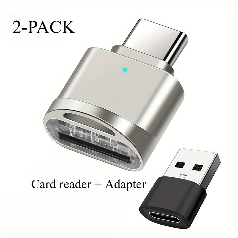 Adaptateur carte SD USB-C et USB-A, lot de deux Adaptateur carte SD USB-C et USB-A, lot de deux, vue arriere