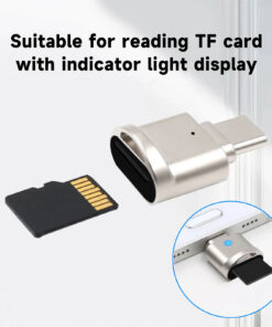 Adaptateur carte SD USB-C vers microSD, 15 grammes, vue de face