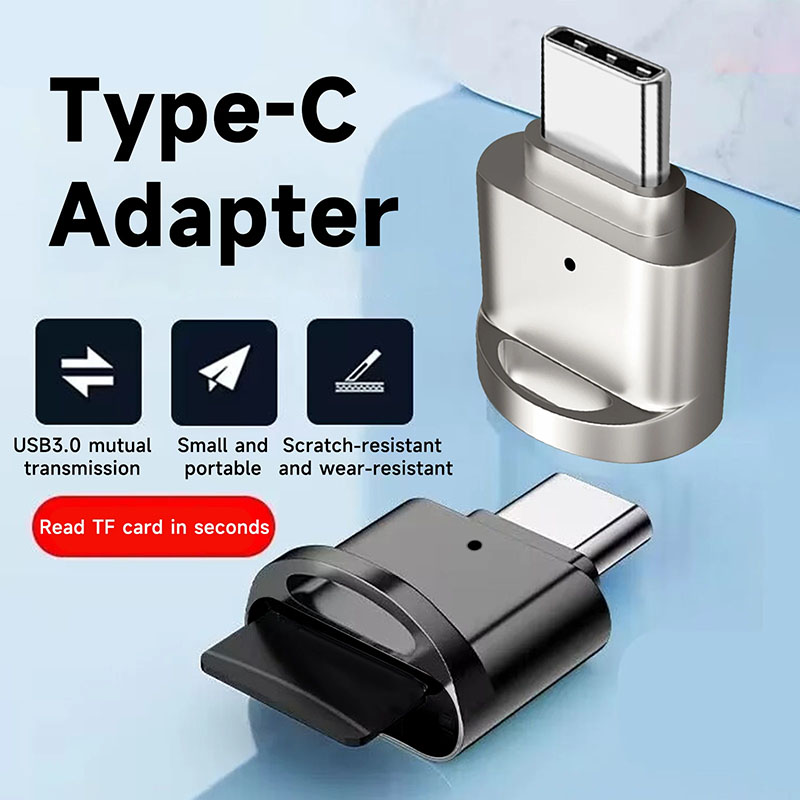 Adaptateur carte SD USB-C vers microSD, 15 grammes Adaptateur carte SD USB-C vers microSD, 15 grammes, vue arriere