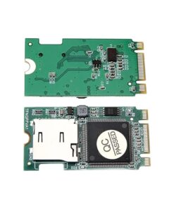 Adaptateur carte SD vers M.2, transforme une microSD en module, vue de trois quarts