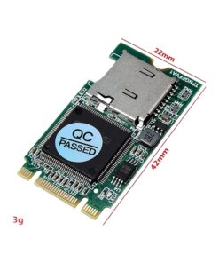 Adaptateur carte SD vers M.2, transforme une microSD en module, vue de profil