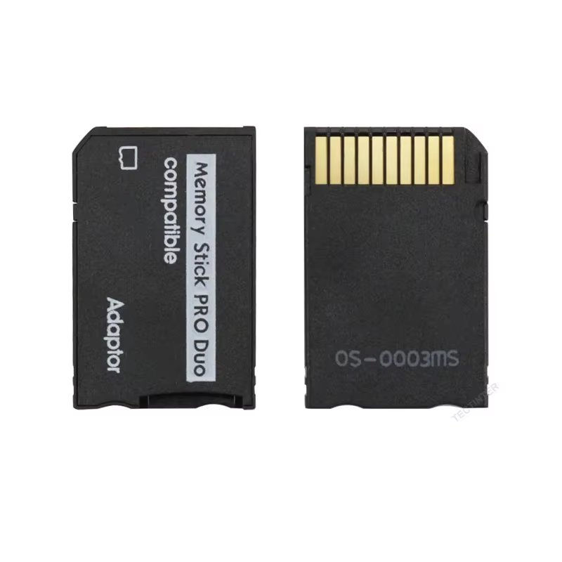 Adaptateur carte SD vers Memory Stick pour console Adaptateur carte SD vers Memory Stick pour console, vue de trois quarts