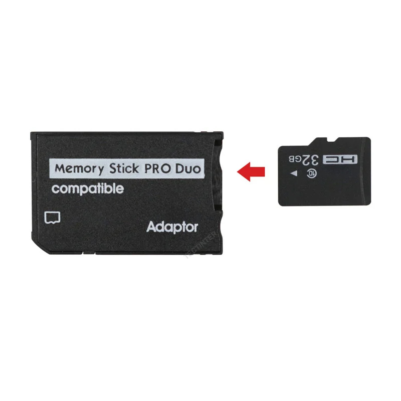 Adaptateur carte SD vers Memory Stick pour console Adaptateur carte SD vers Memory Stick pour console, vue de face