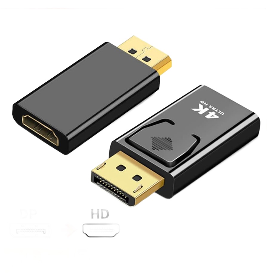 Adaptateur DisplayPort HDMI 4K, convertisseur mâle femelle Adaptateur DisplayPort HDMI 4K, convertisseur mâle femelle, vue principale