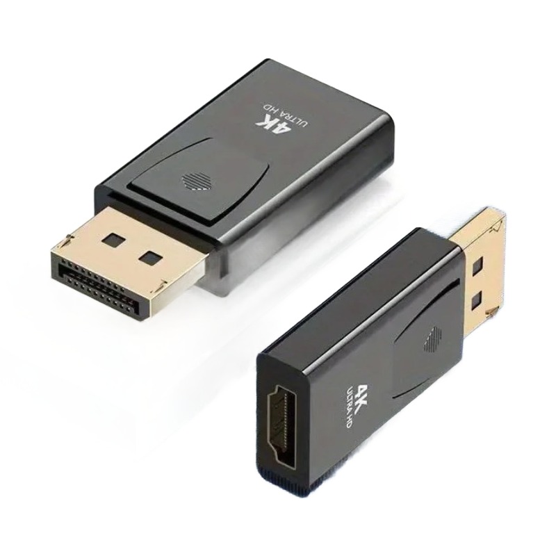 Adaptateur DisplayPort HDMI 4K, convertisseur mâle femelle Adaptateur DisplayPort HDMI 4K, convertisseur mâle femelle, vue de trois quarts