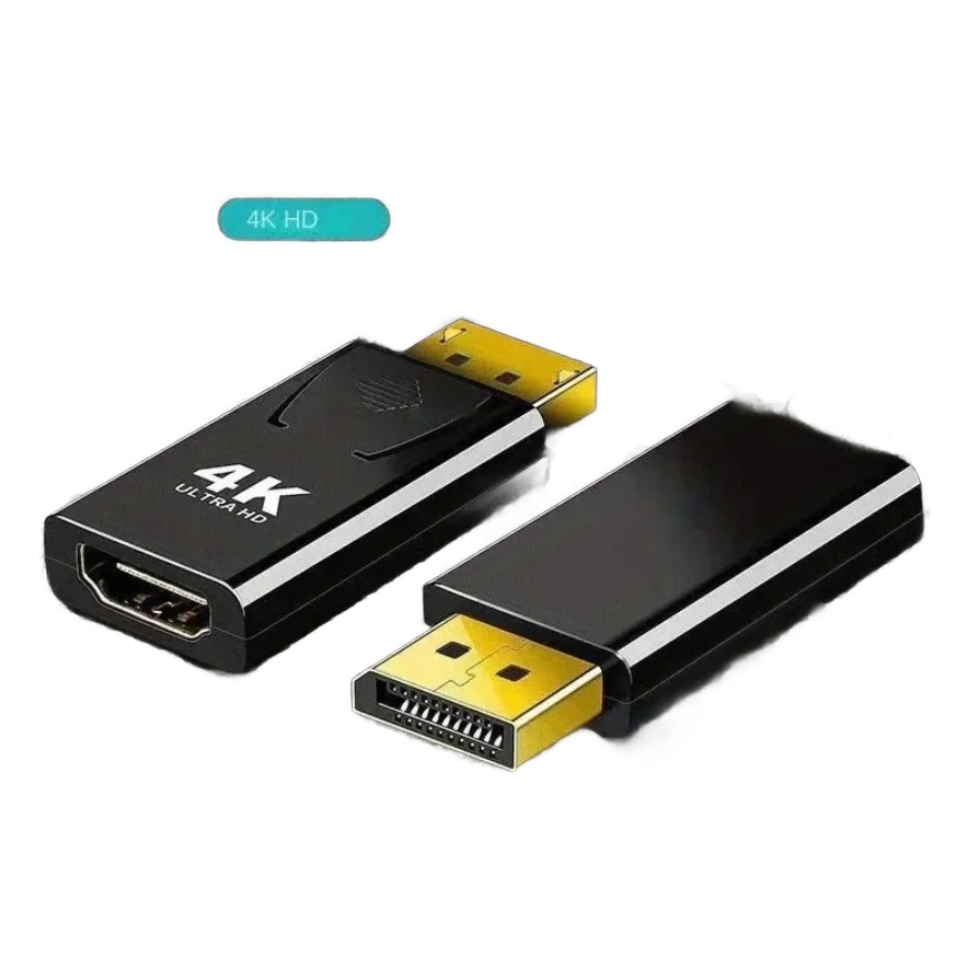 Adaptateur DisplayPort HDMI 4K, convertisseur mâle femelle Adaptateur DisplayPort HDMI 4K, convertisseur mâle femelle, vue de face