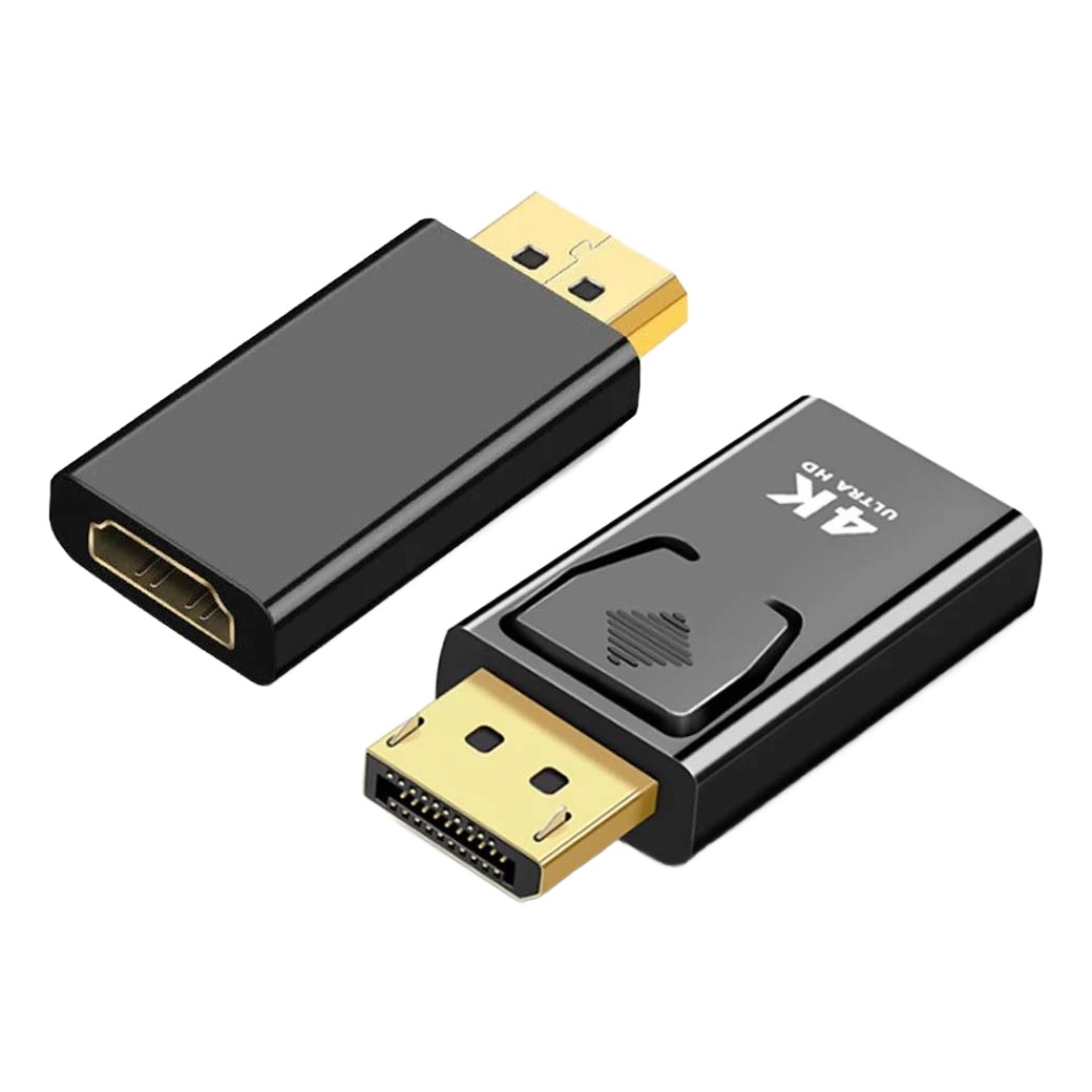 Adaptateur DisplayPort HDMI 4K male vers femelle compact Adaptateur DisplayPort HDMI 4K male vers femelle compact, vue principale