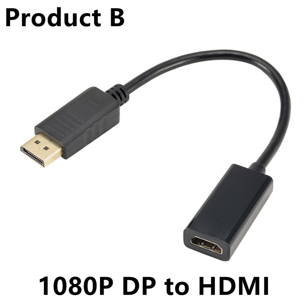 Adaptateur DisplayPort HDMI 4K pour ordinateur fixe Adaptateur DisplayPort HDMI 4K pour ordinateur fixe, vue de trois quarts