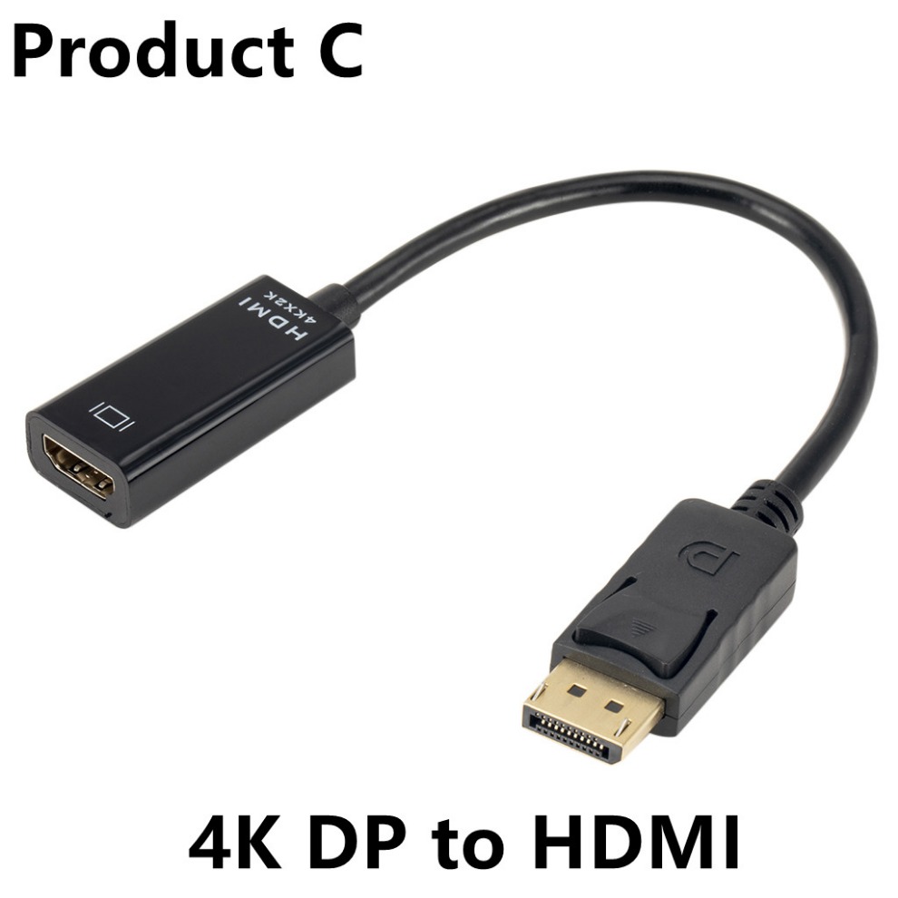 Adaptateur DisplayPort HDMI 4K pour ordinateur fixe Adaptateur DisplayPort HDMI 4K pour ordinateur fixe, vue de face