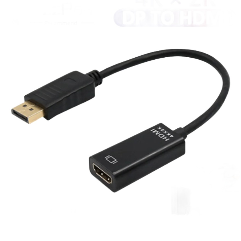 Adaptateur DisplayPort HDMI à câble, 4K ou 1080p Adaptateur DisplayPort HDMI à câble, 4K ou 1080p, vue de trois quarts