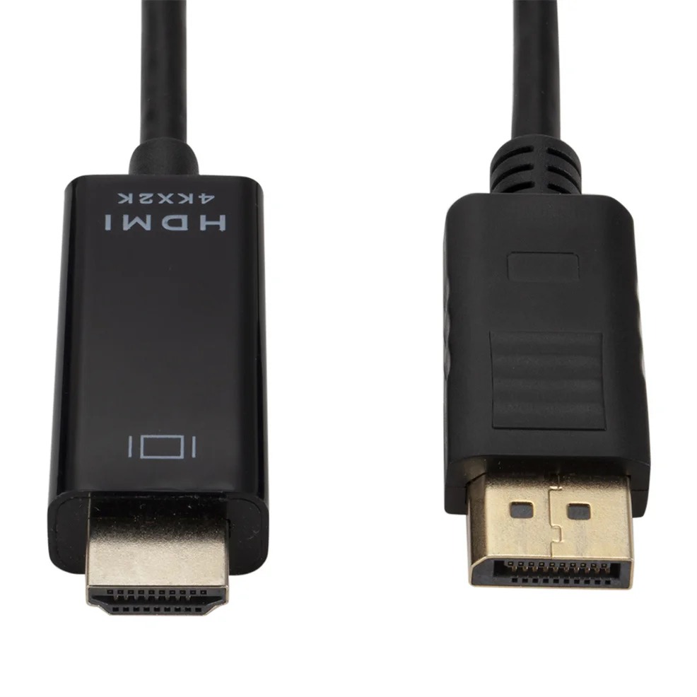 Adaptateur DisplayPort HDMI en câble de 1,8 mètre Adaptateur DisplayPort HDMI en câble de 1,8 mètre, vue de profil