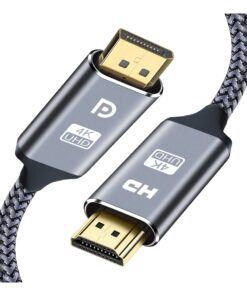 Adaptateur DisplayPort HDMI en cordon tressé 4K, vue principale