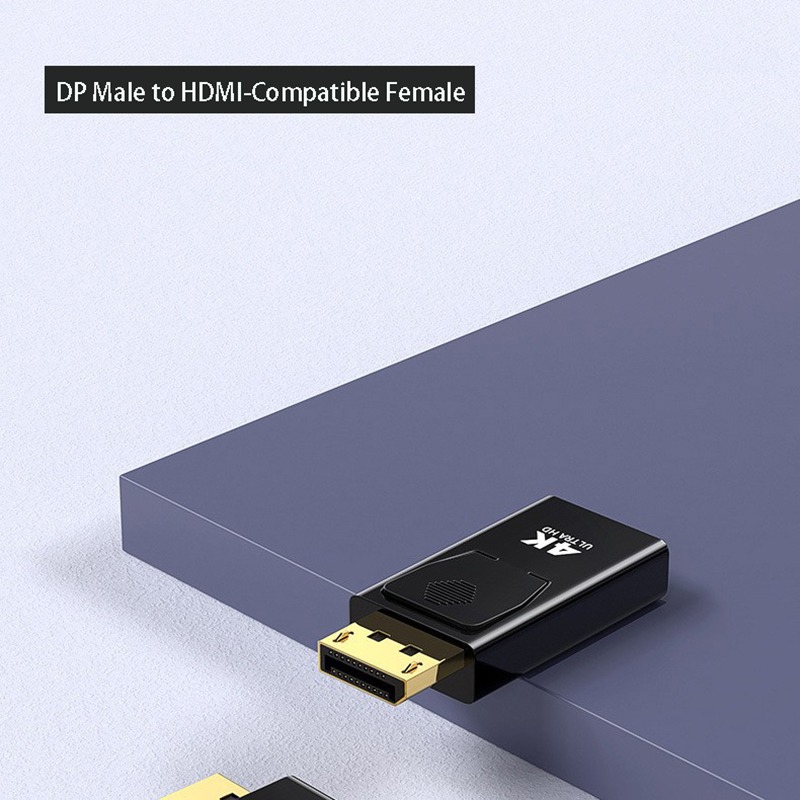 Adaptateur DisplayPort HDMI mâle vers femelle, 1080p ou 4K Adaptateur DisplayPort HDMI mâle vers femelle, 1080p ou 4K, vue de face