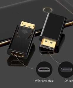 Adaptateur DisplayPort HDMI mâle vers femelle, 1080p ou 4K, detail