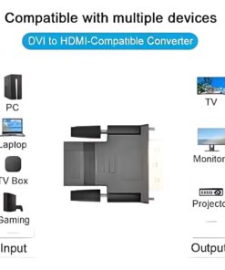 Adaptateur DVI HDMI bidirectionnel, DVI mâle vers HDMI femelle, detail