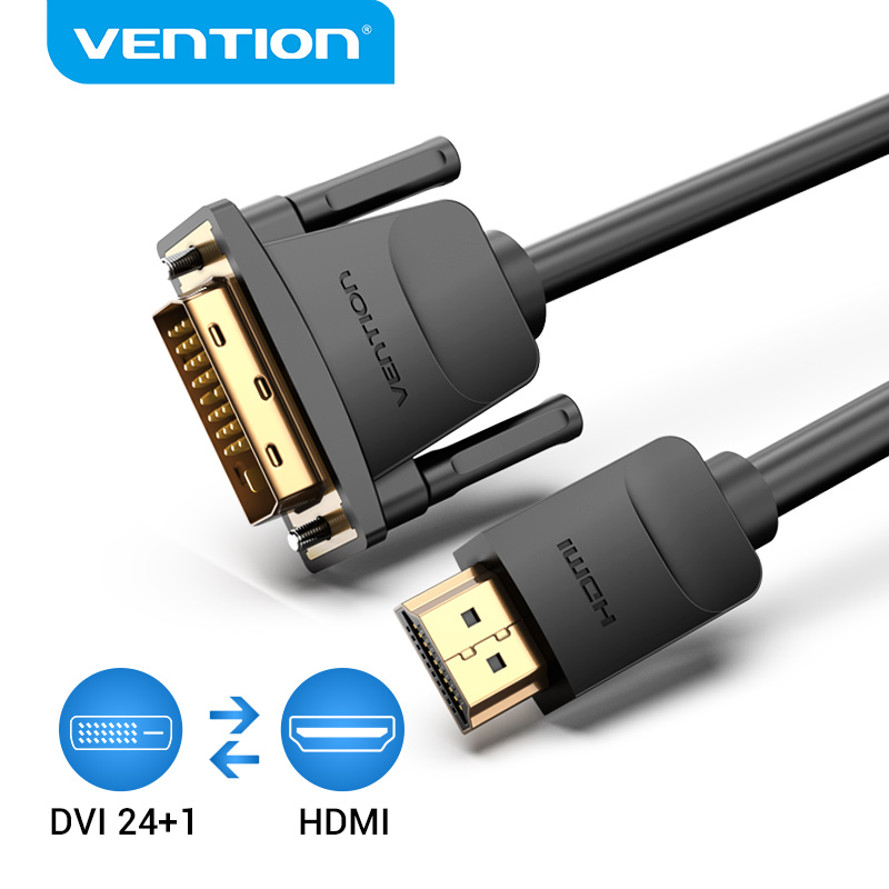 Adaptateur DVI HDMI bidirectionnel en câble 24 plus 1 Adaptateur DVI HDMI bidirectionnel en câble 24 plus 1, vue principale