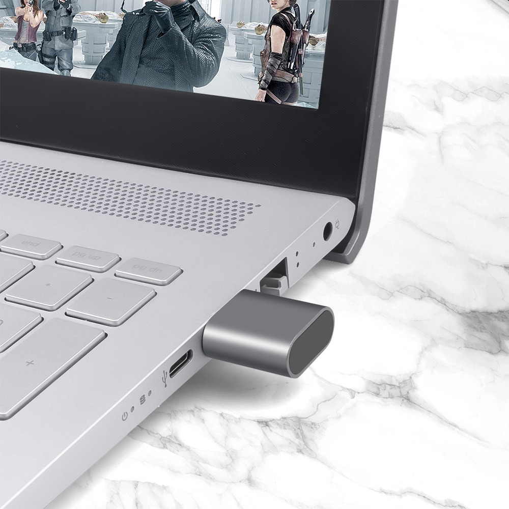 Adaptateur DVI HDMI : émulateur d’affichage virtuel 4K Adaptateur DVI HDMI : émulateur d'affichage virtuel 4K, vue arriere