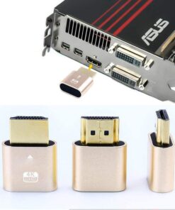 Adaptateur DVI HDMI : émulateur d'affichage virtuel 4K, vue de profil