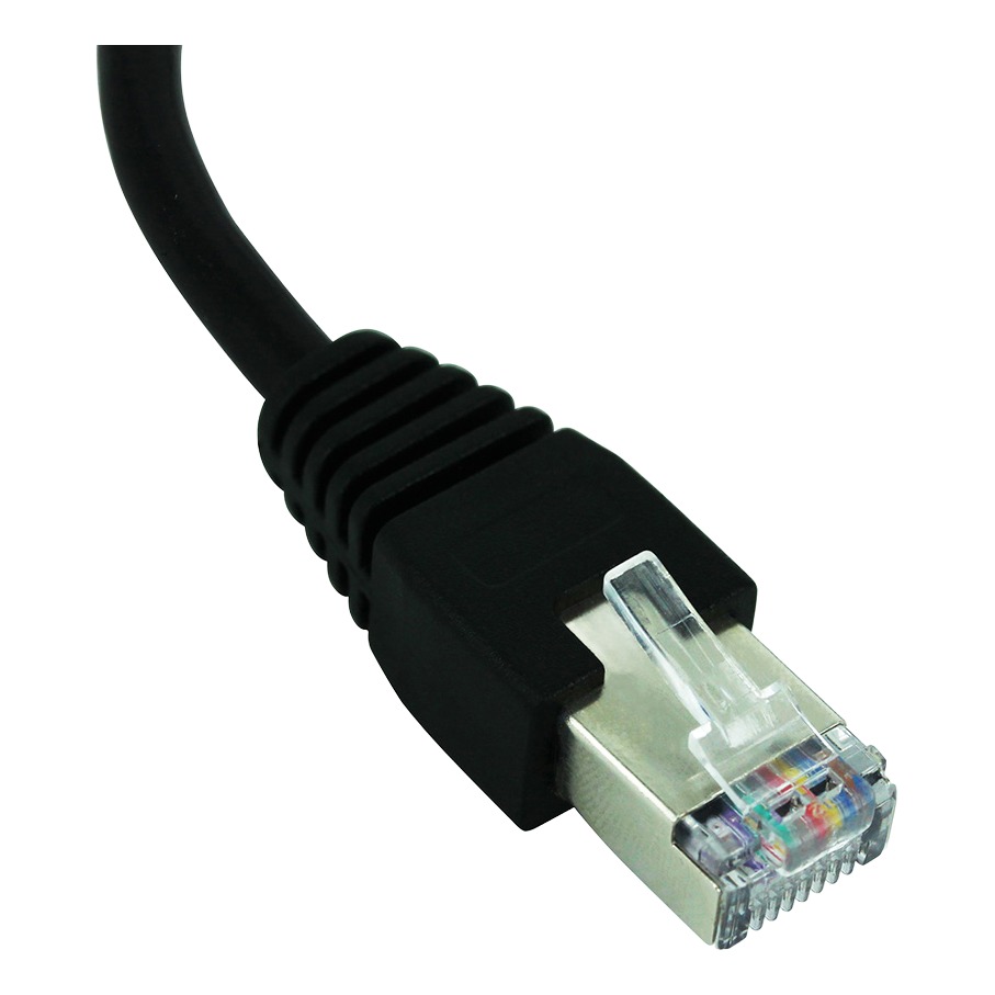 Adaptateur ethernet : séparateur RJ45 un vers deux, mâle vers femelle Adaptateur ethernet : séparateur RJ45 un vers deux, mâle vers femelle, detail
