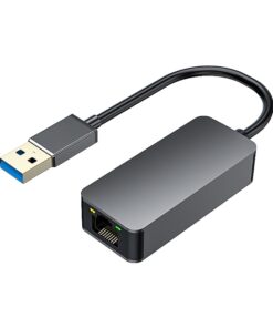 Adaptateur Ethernet USB 2,5 Gbit en USB-C, USB 3.0 ou 2 en 1, vue de trois quarts