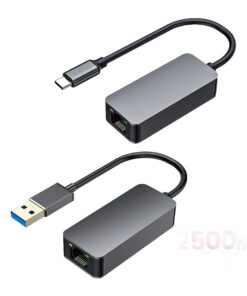 Adaptateur Ethernet USB 2,5 Gbit en USB-C, USB 3.0 ou 2 en 1, detail